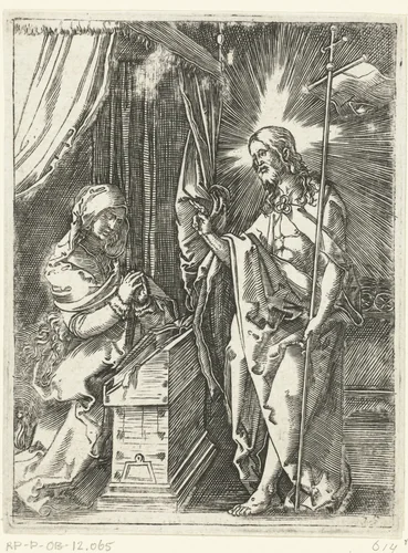 Christus verschijnt aan Maria by Unknown, print, 1510-1515