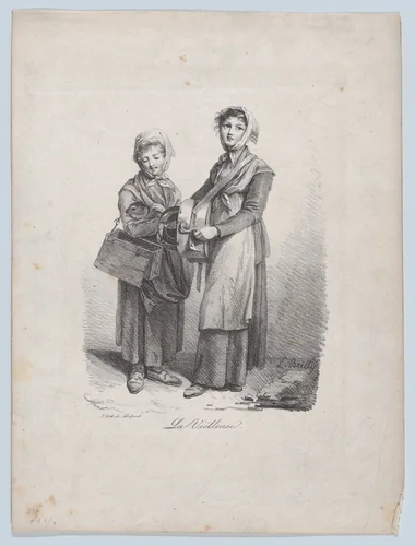 The Hurdy-Gurdy Player by Louis-Léopold Boilly, print, 1822