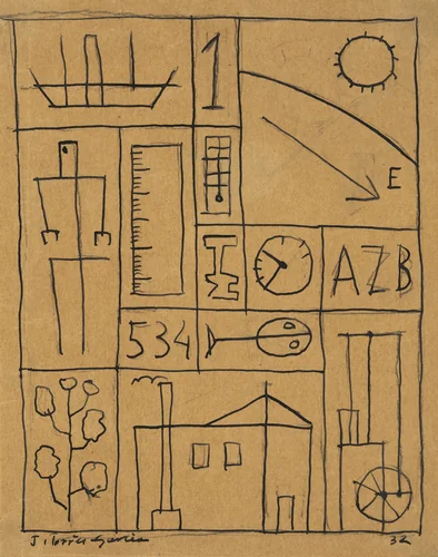 Composition by Joaquín Torres-García, drawing, 1932