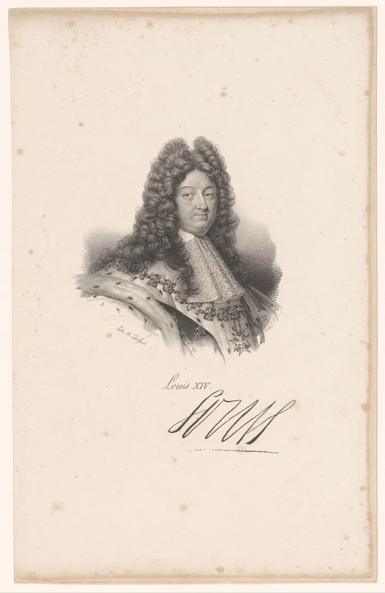 Portret van Lodewijk XIV van Frankrijk by anonymous, print, 1818-1842