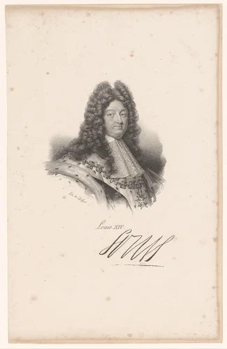 Portret van Lodewijk XIV van Frankrijk by anonymous, print, 1818-1842