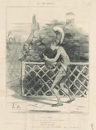 Le fil d'Ariane by Honoré Daumier, print, 1842