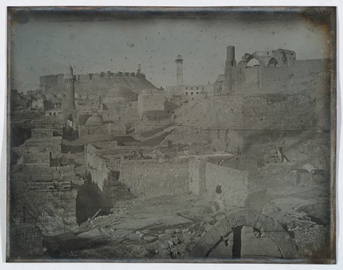 Aleppo, Viewed from the Antioch Gate (252. Alep. 1844. Prise de Bab Antakieh. (publiée)) by Joseph-Philibert Girault de Prangey, photograph, 1844