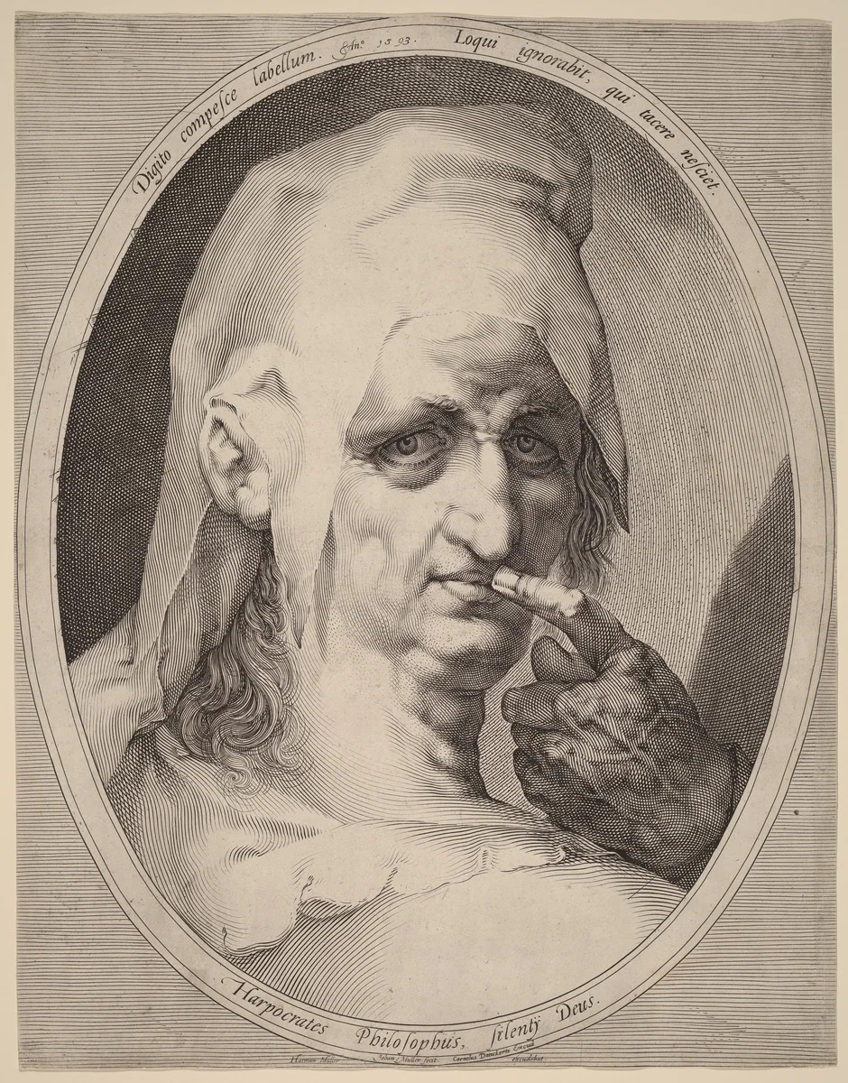 Harpocrates by Jan Muller, print, 1593