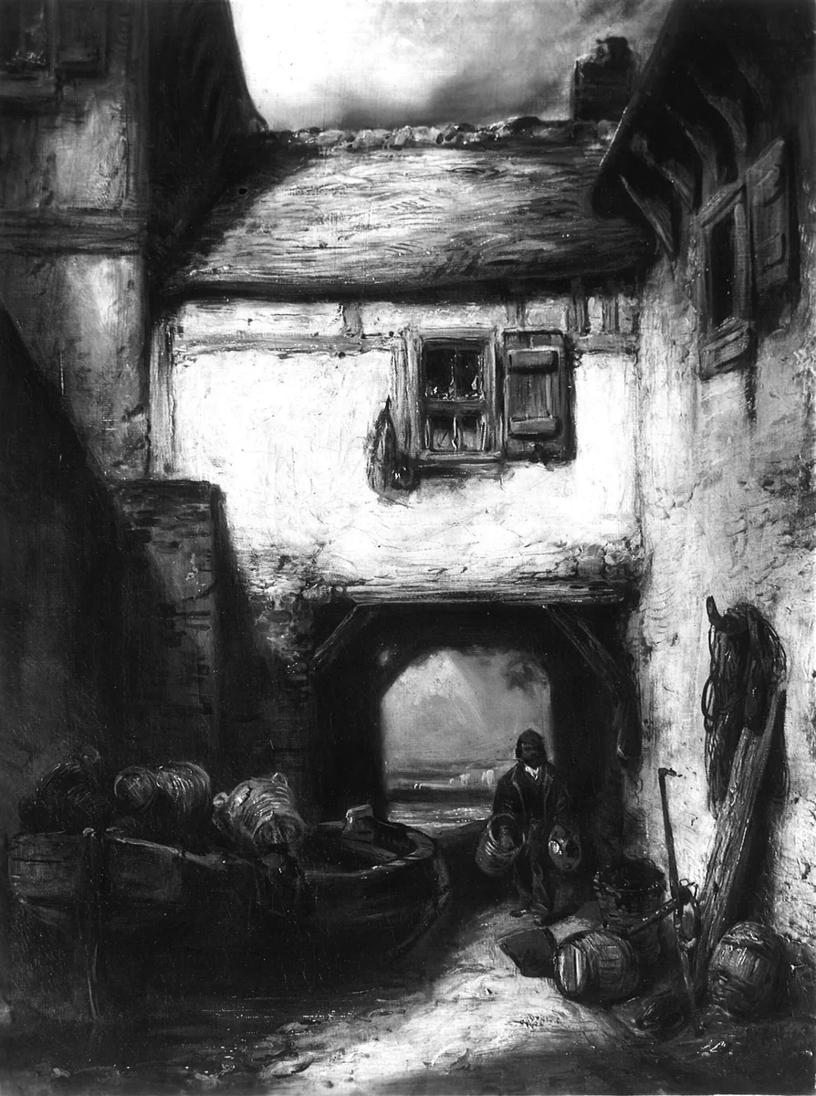 Courtyard by Alexandre-Gabriel Decamps, painting, 1850-1860