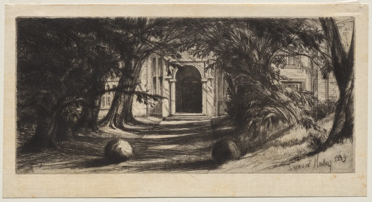 Mytton Hall by Francis Seymour-Haden, print, 1869