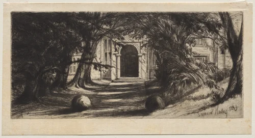 Mytton Hall by Francis Seymour-Haden, print, 1869