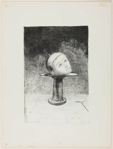On the Dish, plate ten from In Dreams by Odilon Redon, print, 1879