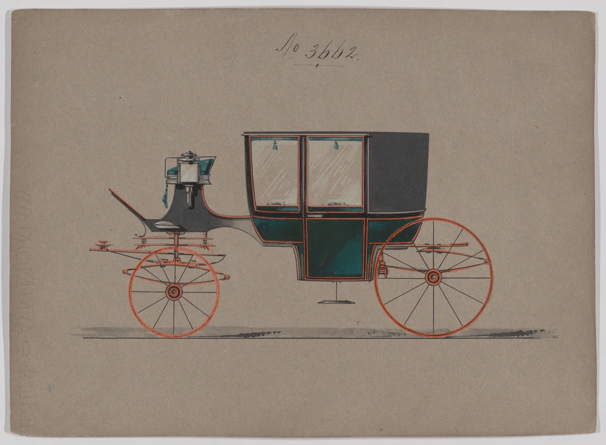 Coach #3662 by Brewster & Co., drawing, 1881