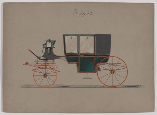 Coach #3662 by Brewster & Co., drawing, 1881