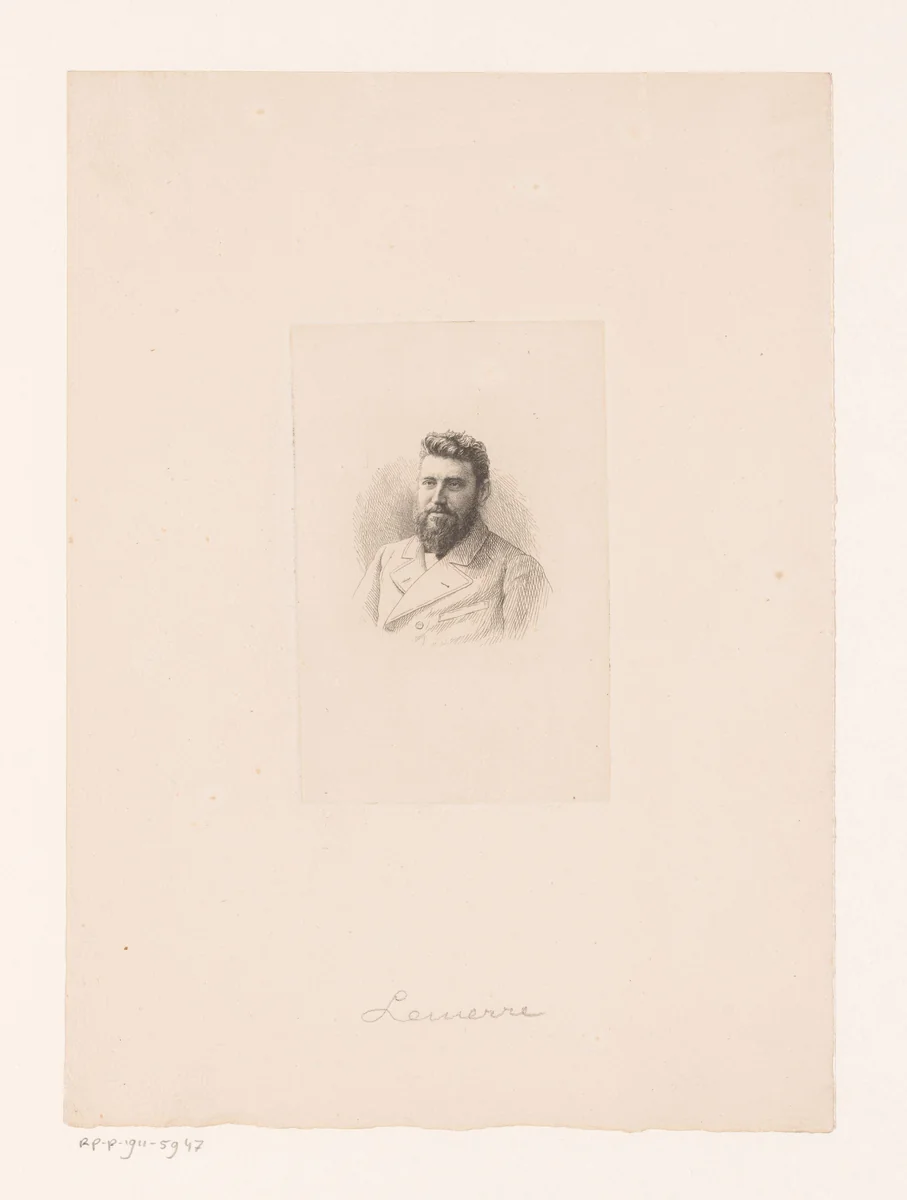 Portret van een onbekende man, mogelijk Lemerre by Louis Le Nain, print, 1861-1911
