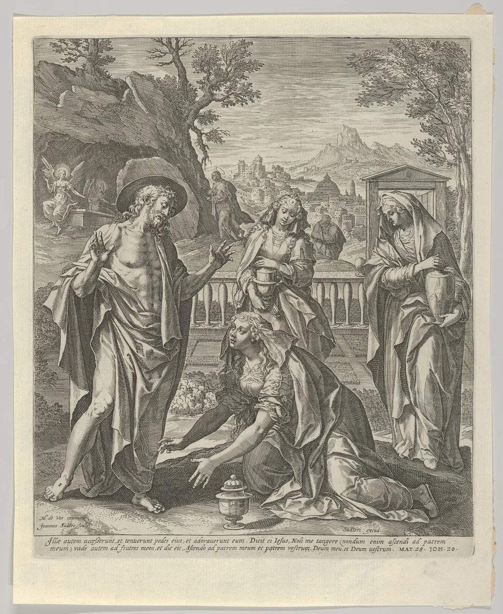 Noli Me Tangere, from "The Passion of Christ" by Johann Sadeler I, print, 1582-1583
