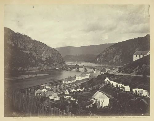 Meeting of the Shenandoah and Potomac at Harper's Ferry by James Gardner, photograph, 1865