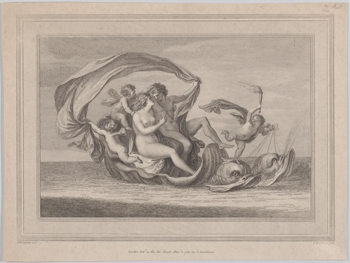 Acis and Galatea by Francesco Bartolozzi, print, 1787
