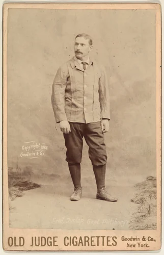 Fred C. Dunlap, Captain, Pittsburgh, from the series Old Judge Cigarettes by Goodwin & Company, photograph, 1888