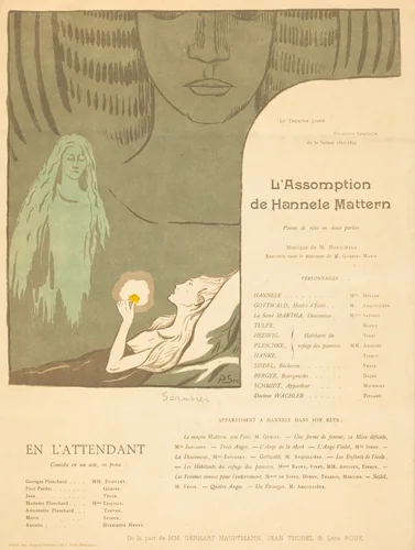 L'Assomption de Hannele Mattern; En l'attendant by Paul Sérusier, print, 1894