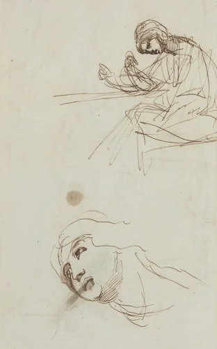 Figure Studies [verso] by George Romney, drawing, 1780-1790