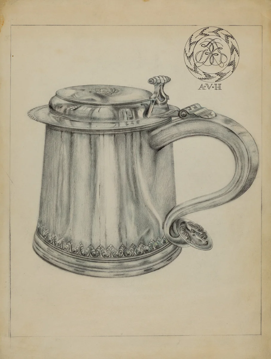 Silver Tankard by Horace Reina, index of american design, 1936