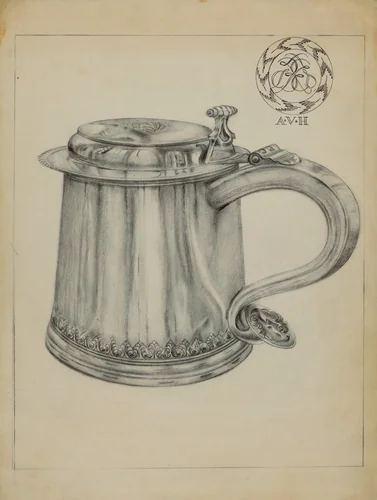 Silver Tankard by Horace Reina, index of american design, 1936