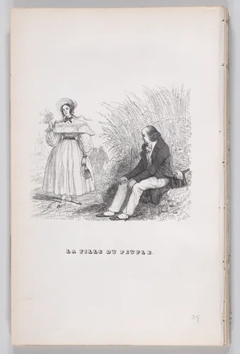 The Daughter of the People, from "The Complete Works of Béranger" by J. J. Grandville, print, 1836