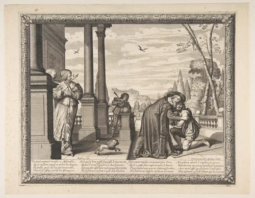 Return of the Prodigal Son by Abraham Bosse, print, 1631-1641