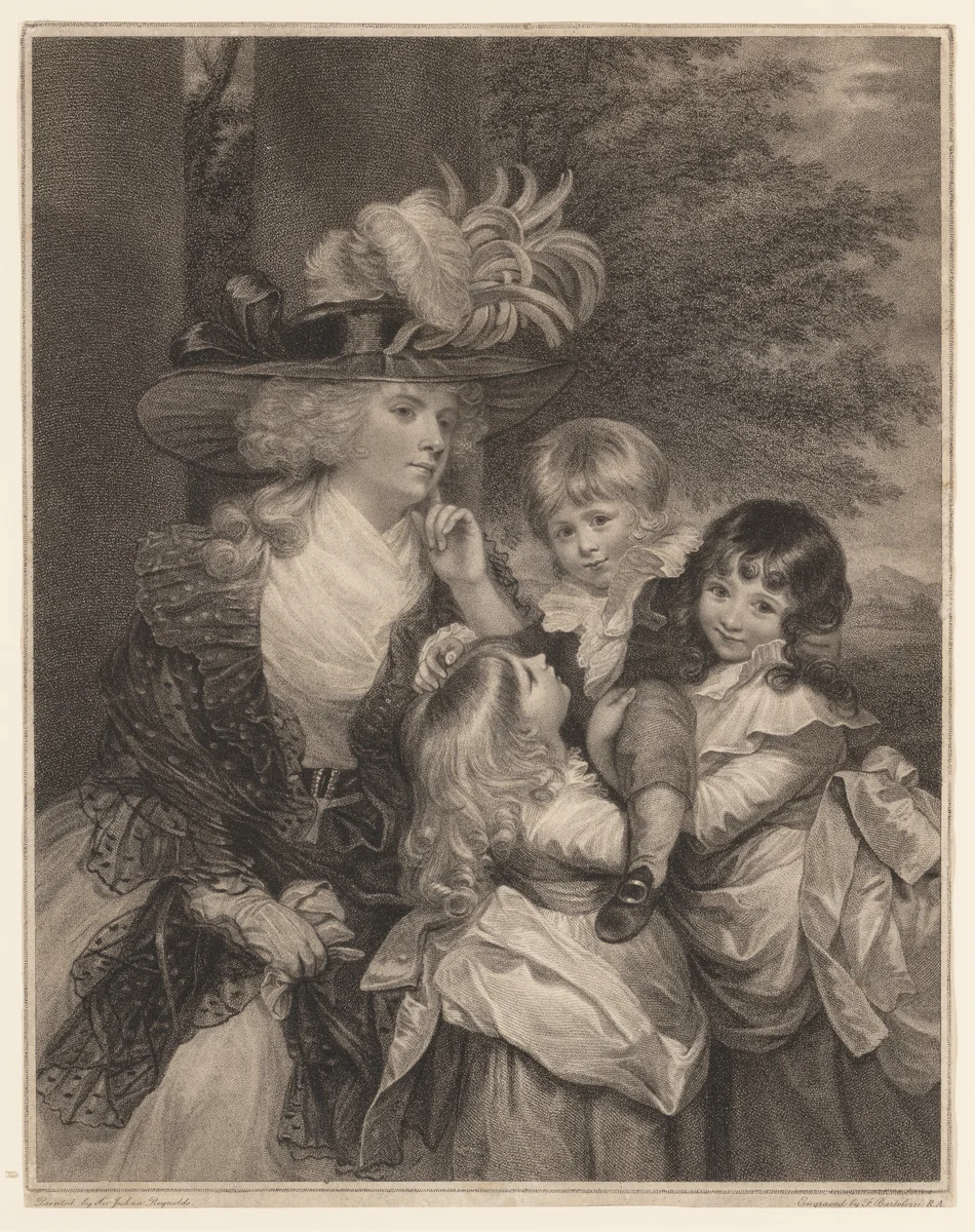 Lady Smith and her Children by Francesco Bartolozzi, print, 1789