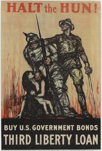 Halt the Hun! Buy U.S. Government Bonds, Third Liberty Loan by Henry Patrick Raleigh, design, 1916