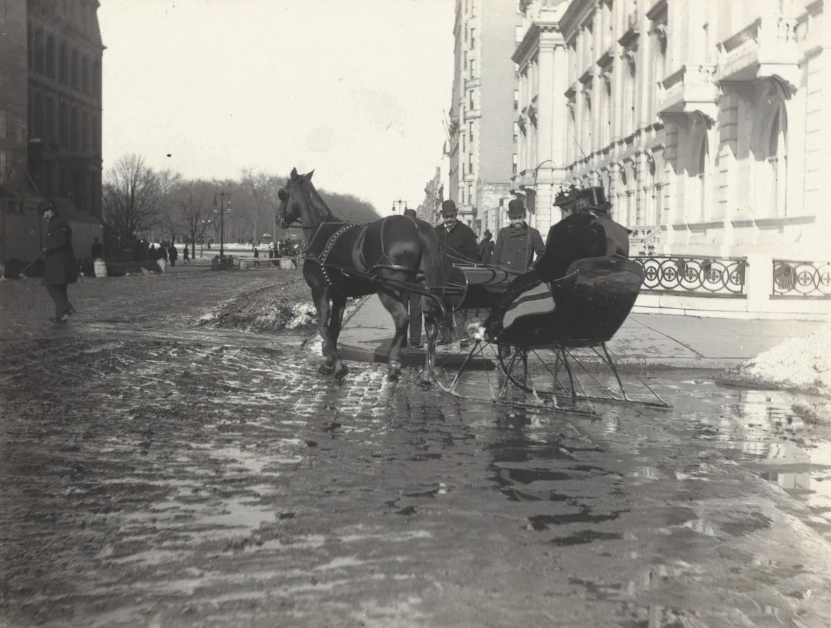 Sunday, Fifth Avenue and Fifty-Seventh Street, New York by Alfred Stieglitz, photograph, 1893