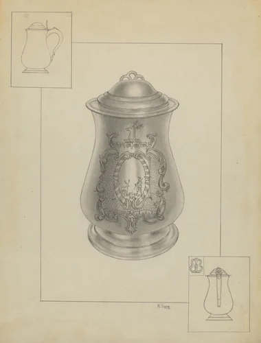 Silver Tankard by Michael Fenga, index of american design, 1936