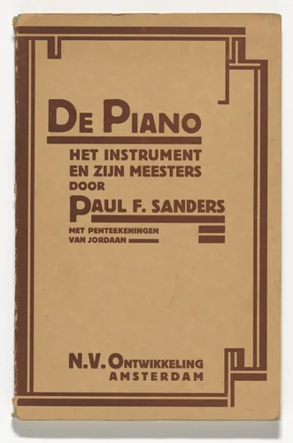 The Piano: The Instrument and Its Masters (De Piano: het Instrument en Zijn Meesters) by Paul F. Sanders by Fré Cohen, design, 1926