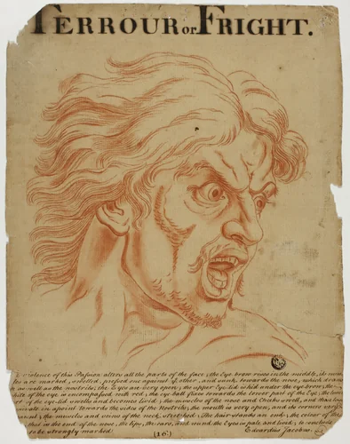 Terrour (sic) or Fright by Charles Le Brun, drawing, 1698-1799