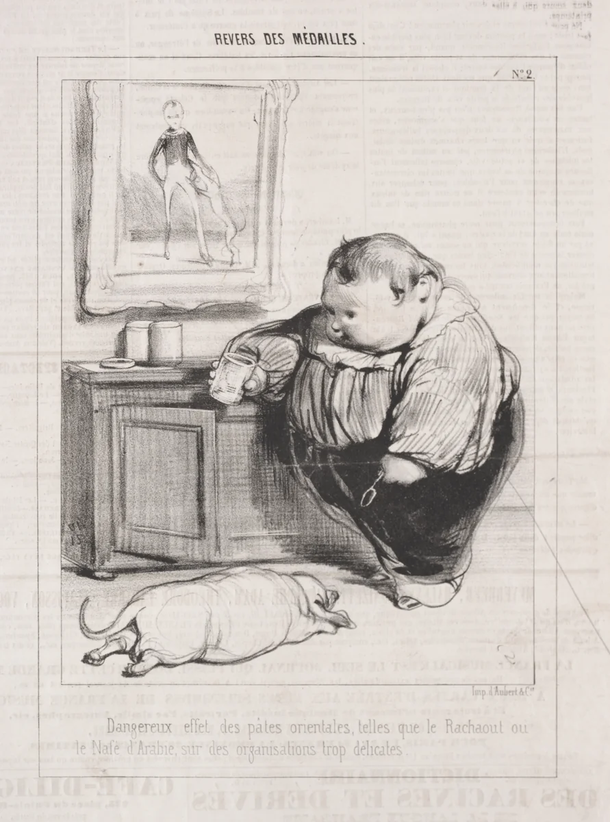 Revers des Médailles by Paul Gavarni, print, 1842