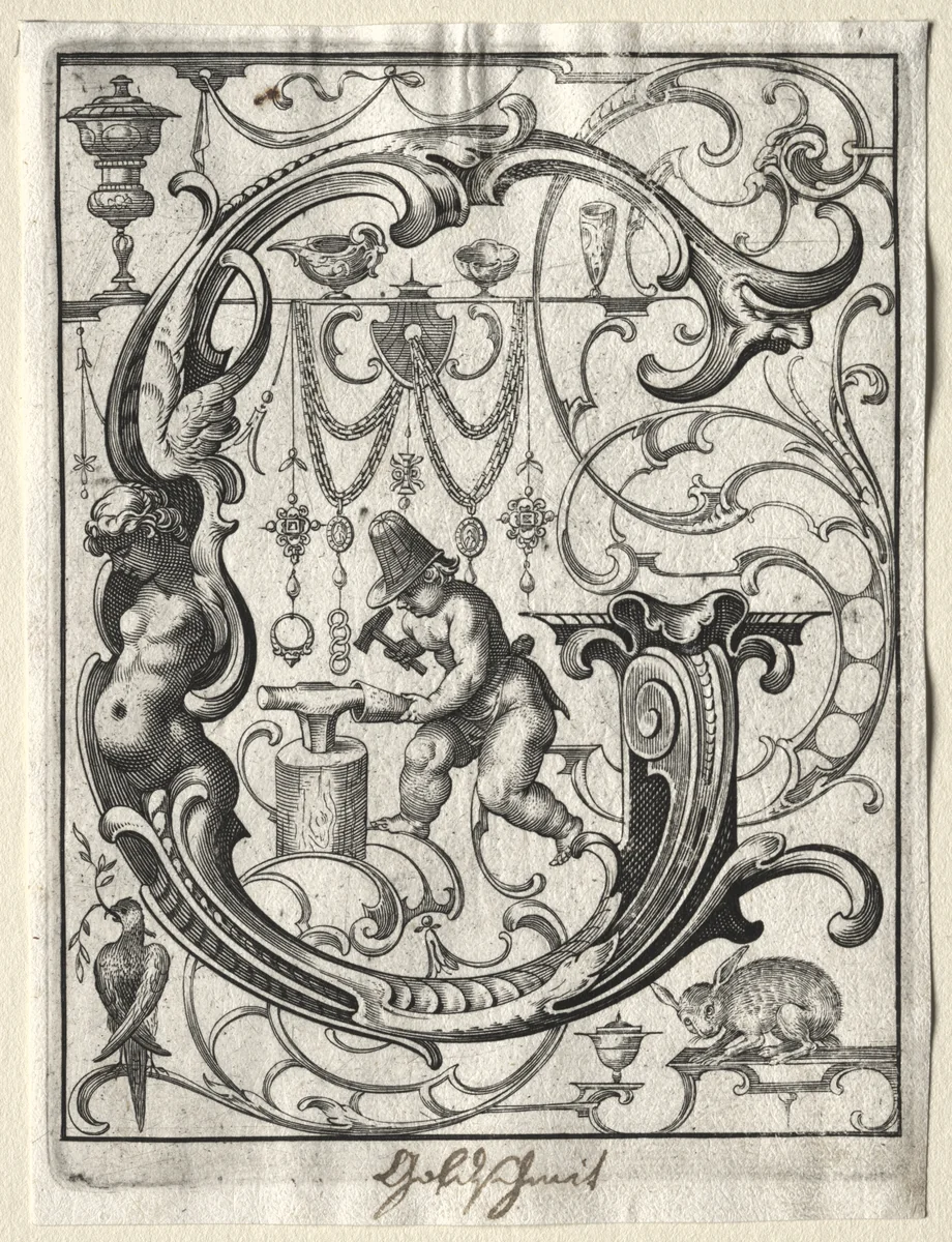 New ABC Booklet: G by Lucas Kilian, print, 1627