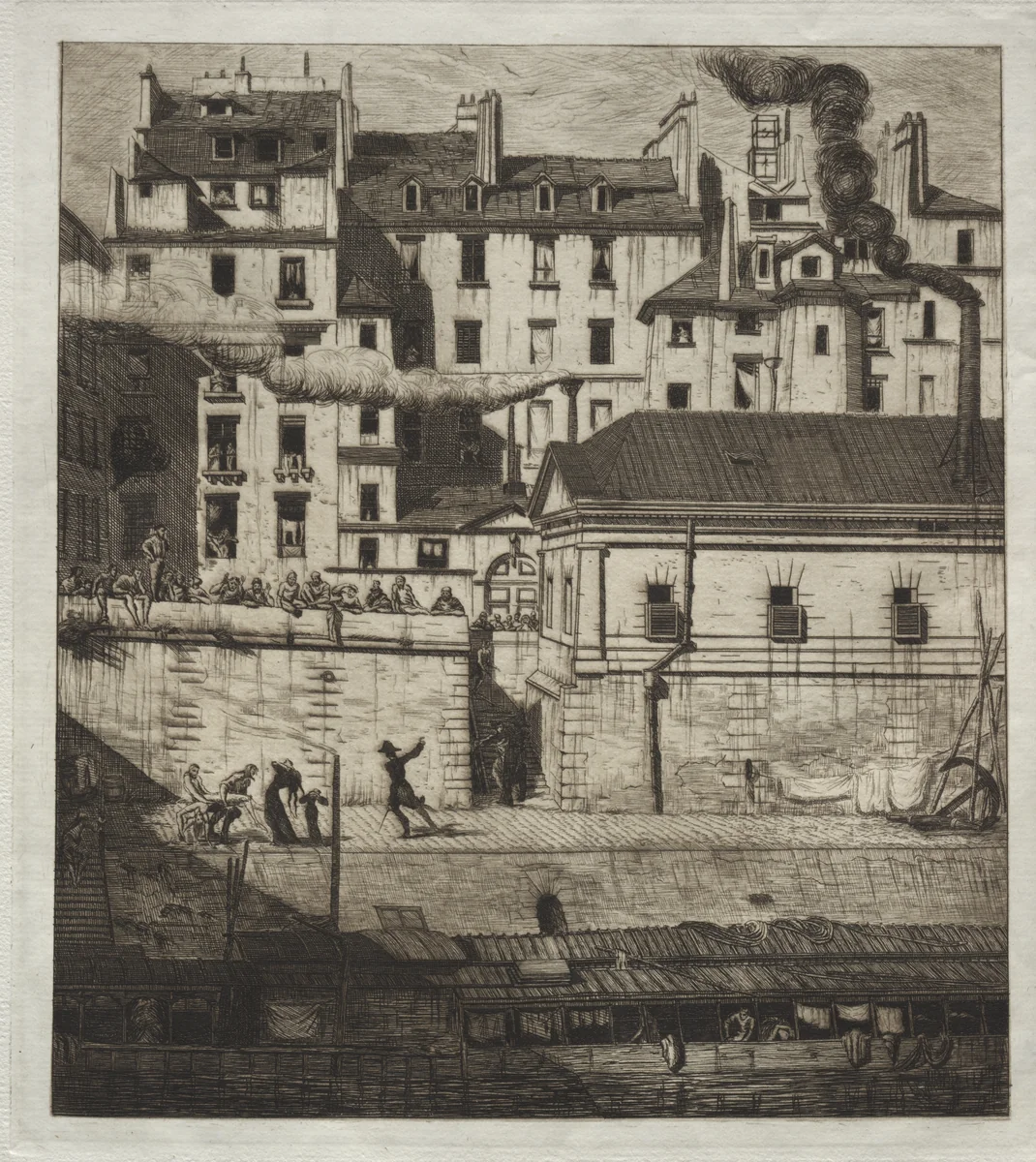 La Morgue by Edmond Gosselin, print, 1854-1881