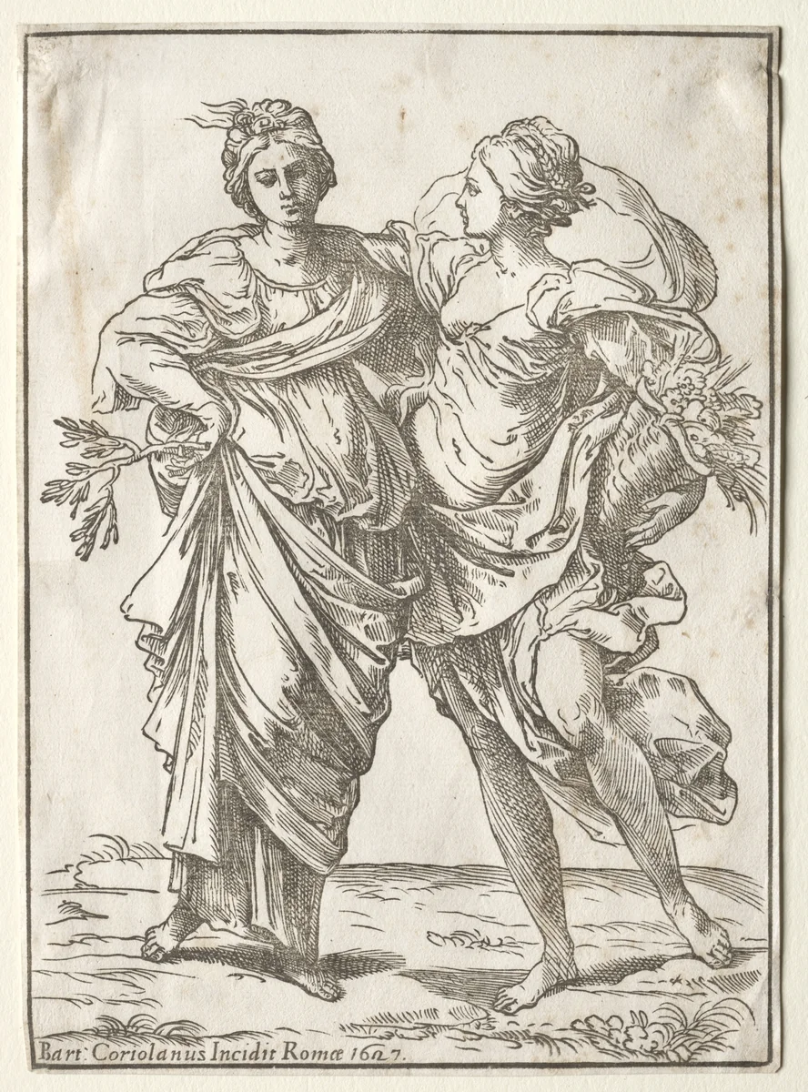 Alliance of Peace and Abundance by Bartolommeo Coriolano, print, 1622-1632