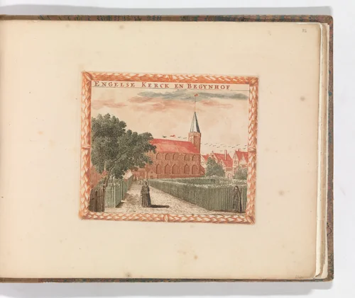 'Engelse Kerck en Begynhof', in: Tooneel Der Voornaamste Nederlands Huizen, En Lust Hoven, Naar T Leven Afgebeeld by Carel Allard, book, 1660-1693