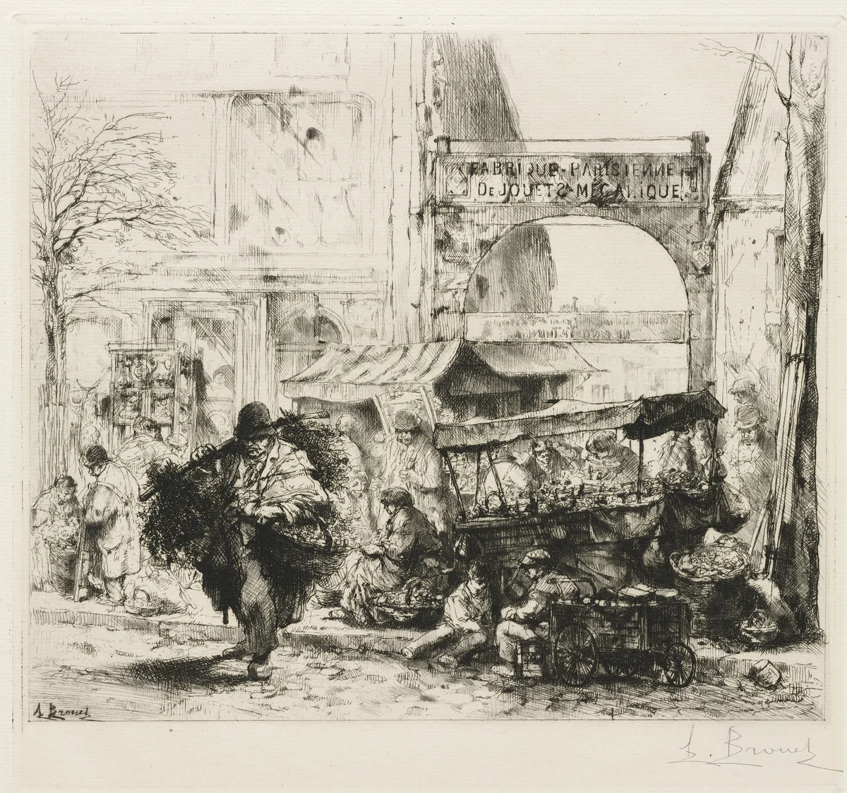 Une Matinee Avenue de Clichy by Auguste Brouet, print, 1890-1925
