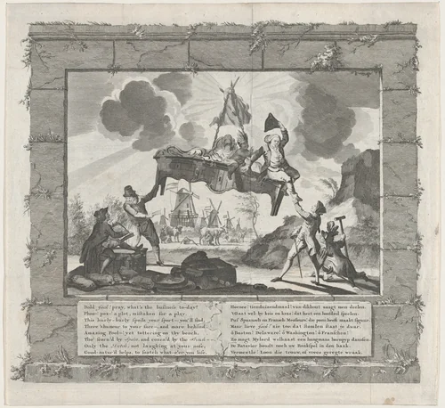 Het Tegenwoordig Veward Europa [Europe in Her Present Disordered State] by anonymous, print, 1775-1785