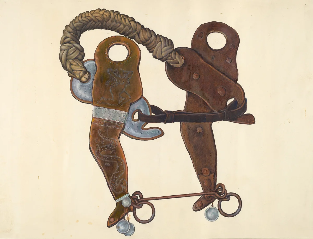 Cowboy's Hackamore Bit by Cecil Smith, index of american design, 1935-1942