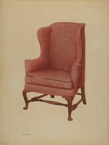 Wing Chair by Isidore Sovensky, index of american design, 1941
