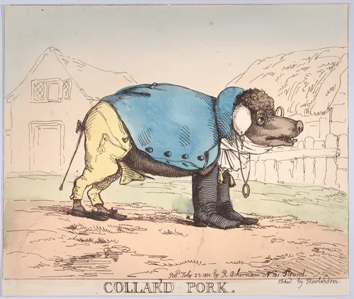 Collar'd Pork by Thomas Rowlandson, print, 1800