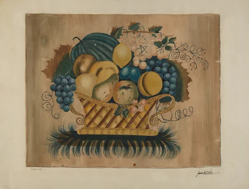 Painted Velvet by James H.C. Vail, index of american design, 1935-1942