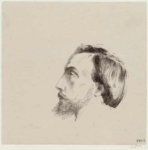 Miguel Llobet by Odilon Redon, print, 1908