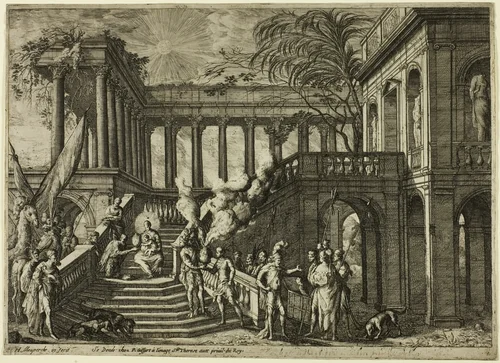 Adoration of the Magi by Henri Mauperché, print, 1622-1686