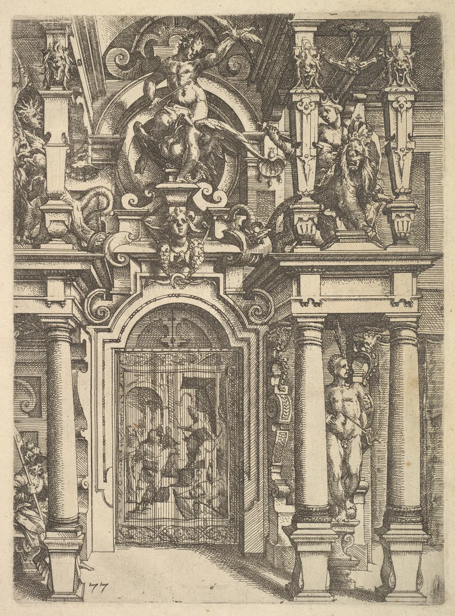 Ornament plate, from "Architettura" by Wendel Dietterlin, print, 1598