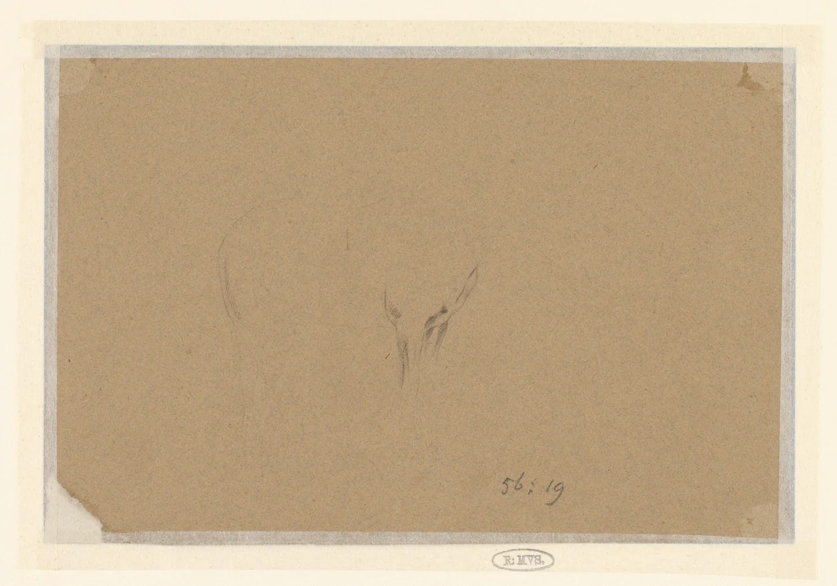 Begin van een schets van een paard by Johann Adam Klein, drawing, 1813