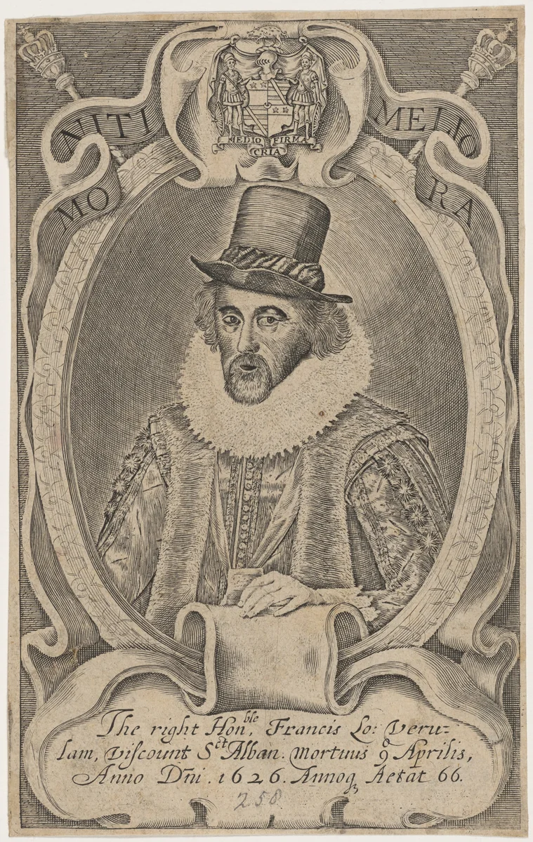 Sir Francis Bacon by Simon van de Passe, print, 1595-1647