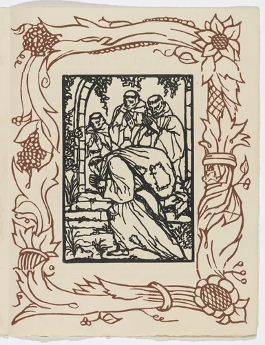 Plate (page 77) from Les Petites Fleurs de St. François (The Little Flowers of St. Francis) by Émile Bernard, illustrated book, 1928