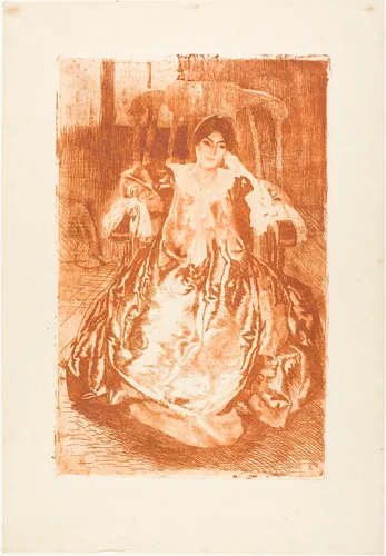 The Silk Dress by Albert Besnard, print, 1887