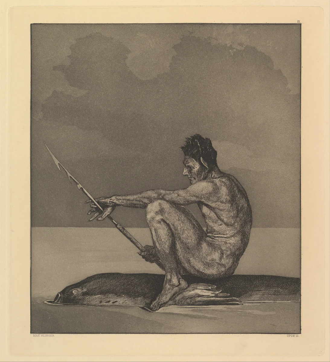 Zweite Zukunft from Eva und die Zukunft (Rad.-Werk III) by Max Klinger, print, 1898